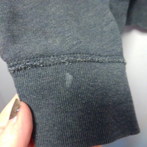 Abercrombie & Fitch Hoodie Size Medium Funnel Neck Navy Blue Soft Worn-in *SPOTS - Picture 13 of 15